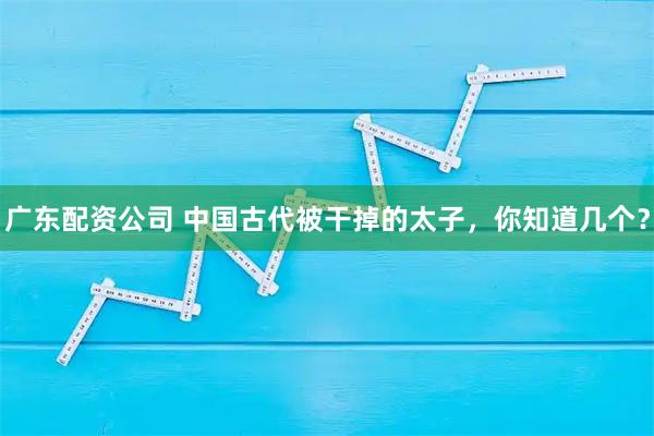 广东配资公司 中国古代被干掉的太子，你知道几个？